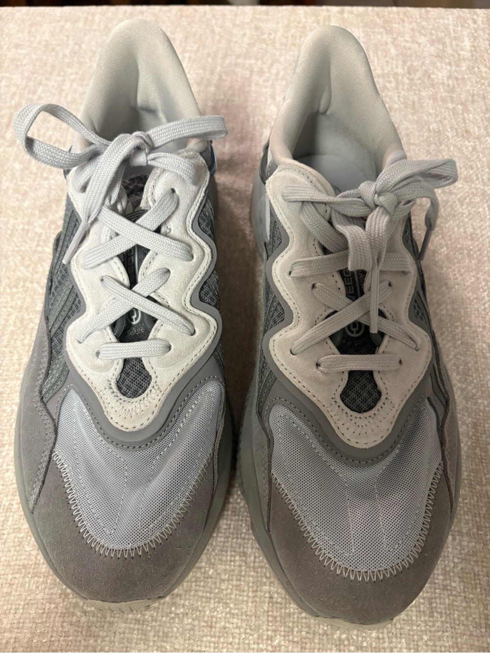 adidas Men's Triple Gray Ozweego Athletic Sneakers Size 9.5